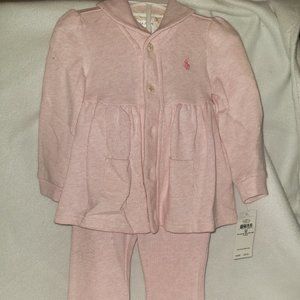 Ralph Lauren baby girl's 2 piece Cardigan set